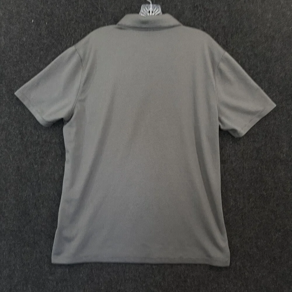 Nike Golf Breathe Polo Shirt Men's Large Gray Textured Dri-FIT Standard Fit